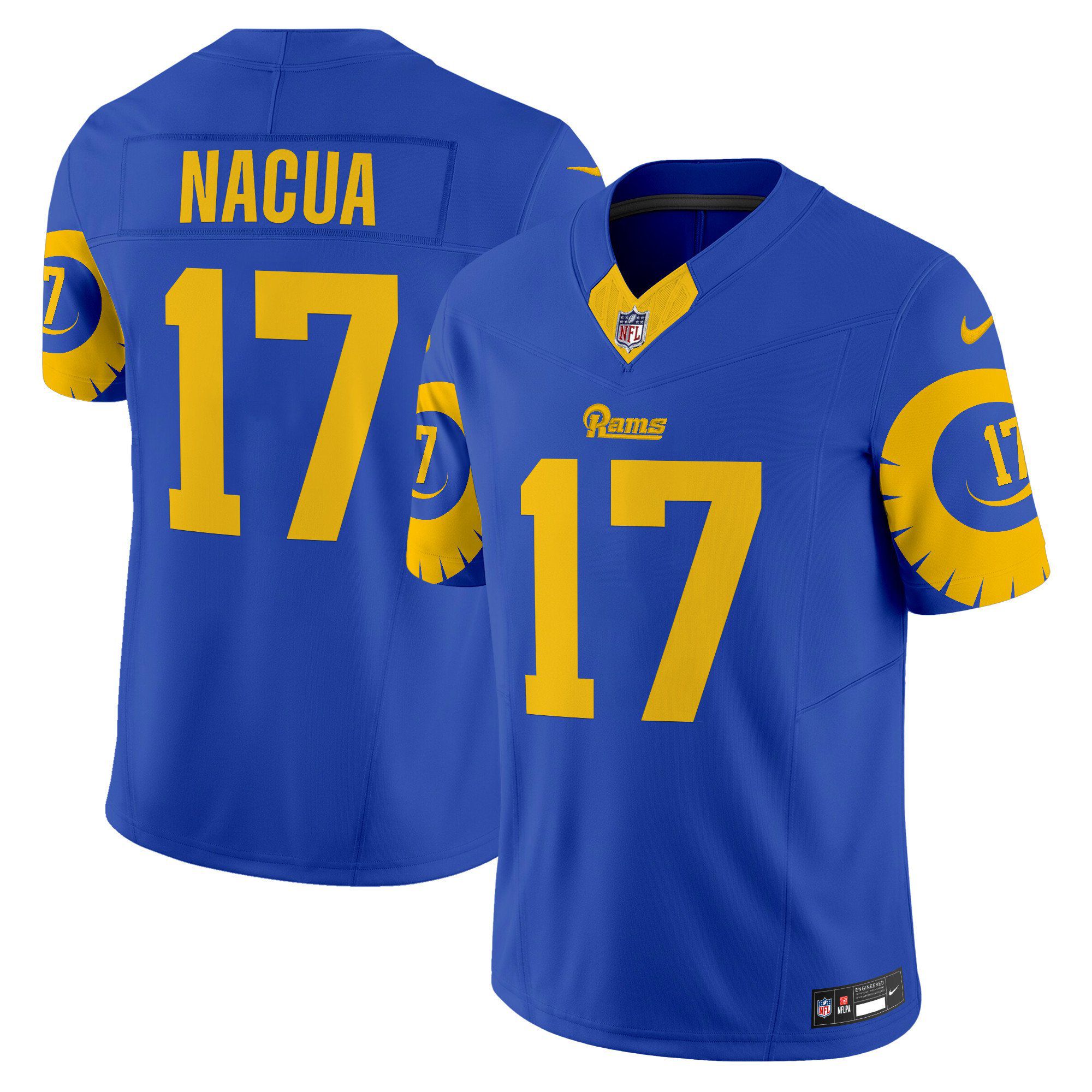 Men Los Angeles Rams 17 Nacua Blue 2024 Nike Special Vapor Limited NFL Jersey